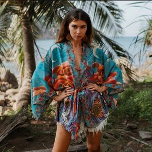 Moon Kimono in Green